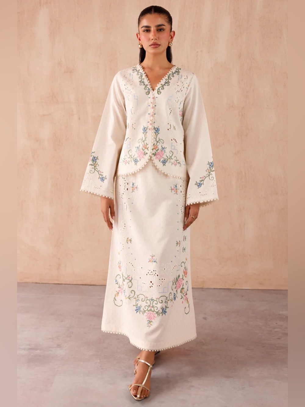 QALAMKAR EMBROIDERED COORD SET PAKISTANI AUTHENTIC DESIGNER